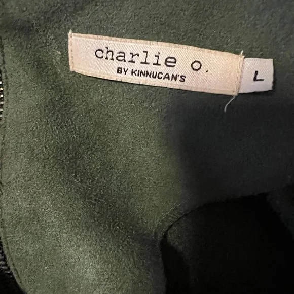 suede green dress - Picture 3 of 3